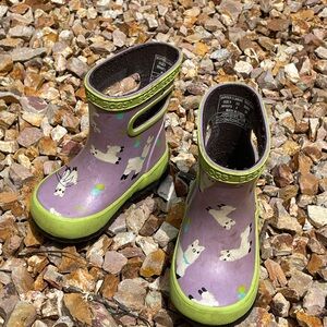 Bogs Purple and Green Rain & Snow Boots with Rubber Soles